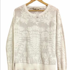 Loft white sheer shirt